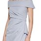 Vince Camuto Women's Draped Off The Shoulder Gown Blue Size 12