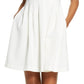 Vince Camuto Women's Bow Neck Fit & Flare Dress White Size 6