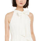 Vince Camuto Women's Bow Neck Fit & Flare Dress White Size 4