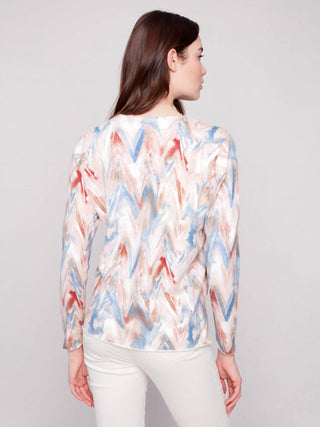 Charlie B - Chevron V-neck Sweater