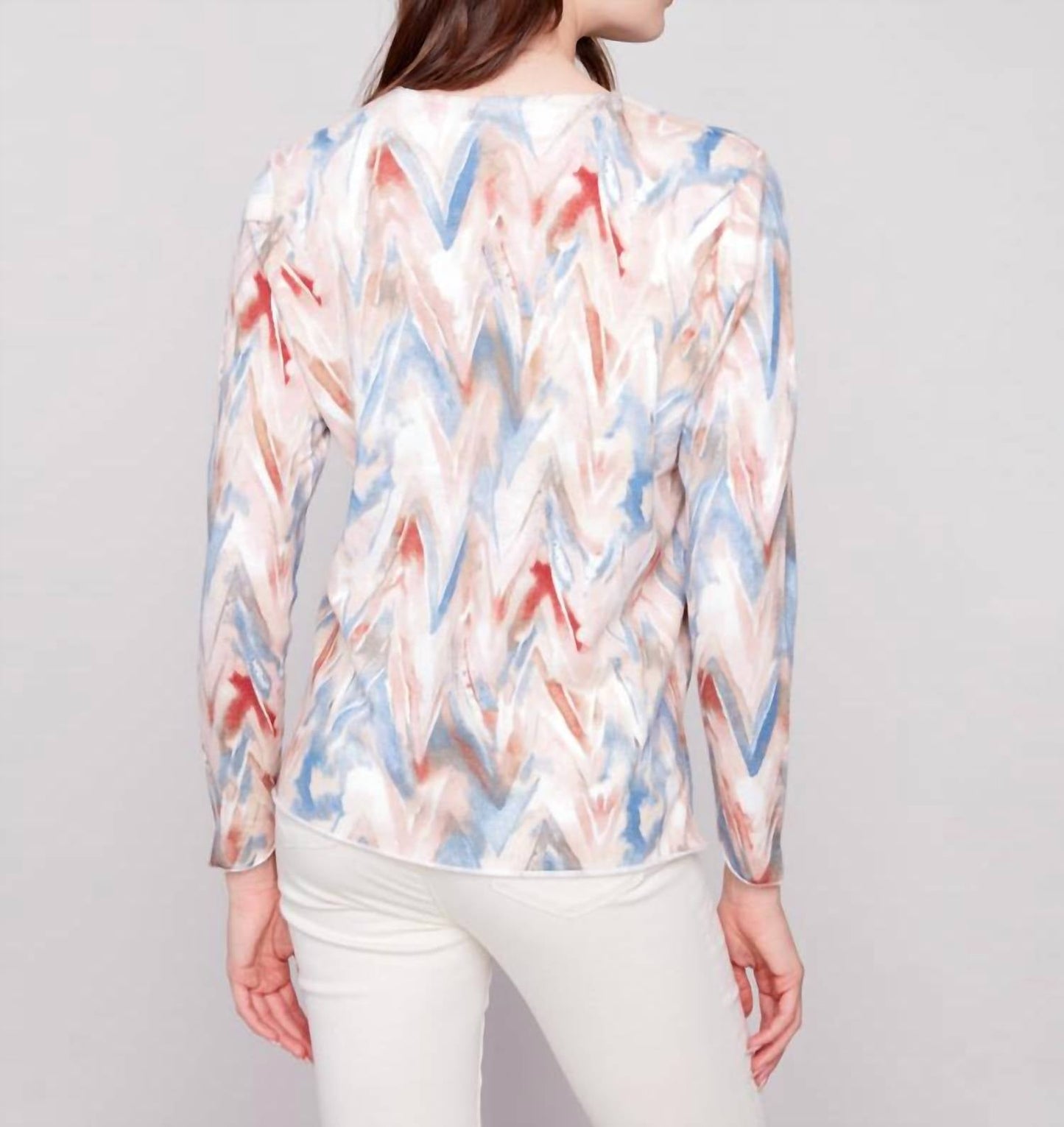Charlie B - Chevron V-neck Sweater
