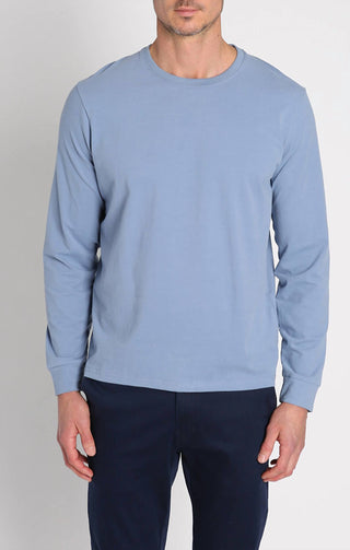Jachs New York - Bryant Long Sleeve Sueded Cotton Crewneck Shirt