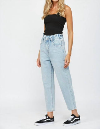 Mica Denim - Paperbag Super High Rise Mom Jeans