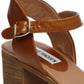 Steve Madden Women's April Block Heel Sandal Brown Size 9 M