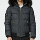 Noize Men's Clark Quilted Bomber With Hood Black Size S