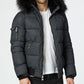 Noize Men's Clark Quilted Bomber With Hood Black Size S