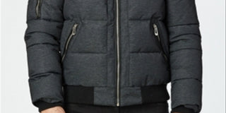 Noize Men's Clark Quilted Bomber With Hood Black Size S