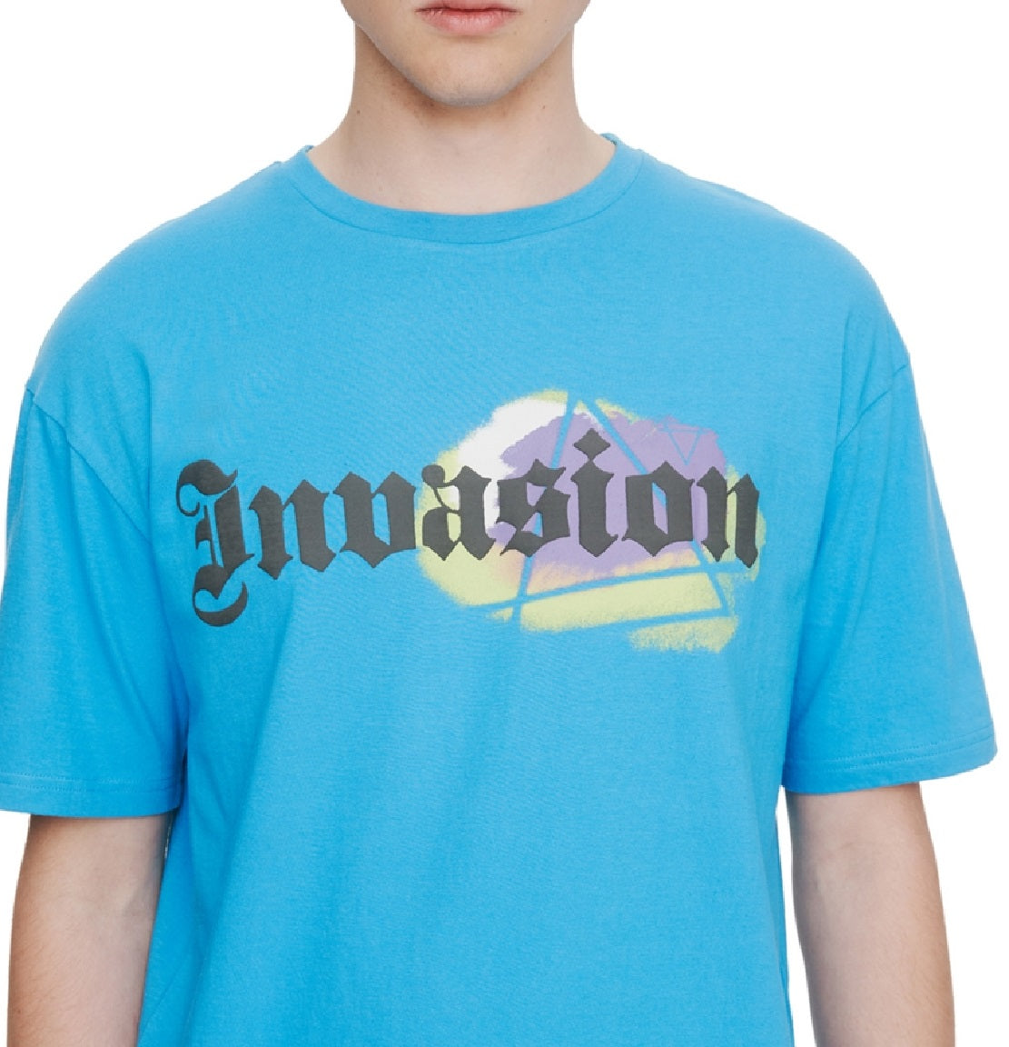 Eleven Paris Men's Invasion Graphic T-Shirt Blue Size Medium