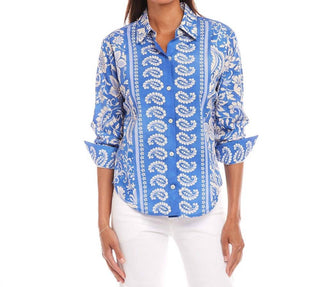 Karen Kane - Ruched Sleeve Button-Up Shirt