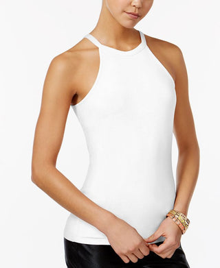 Planet Gold Junior's Racerback Tank Top White- Size M