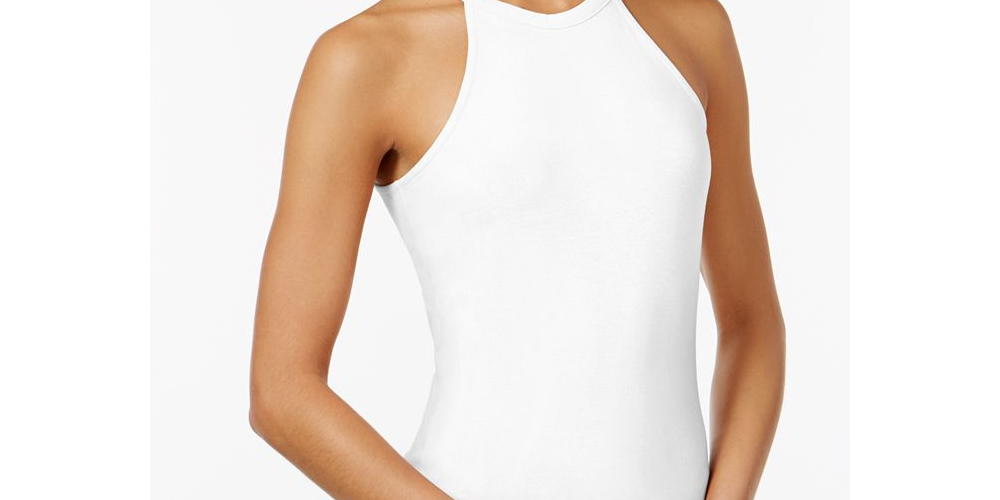 Planet Gold Junior's Racerback Tank Top White- Size M