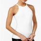 Planet Gold Junior's Racerback Tank Top White- Size M