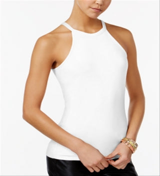 Planet Gold Junior's Racerback Tank Top White- Size M