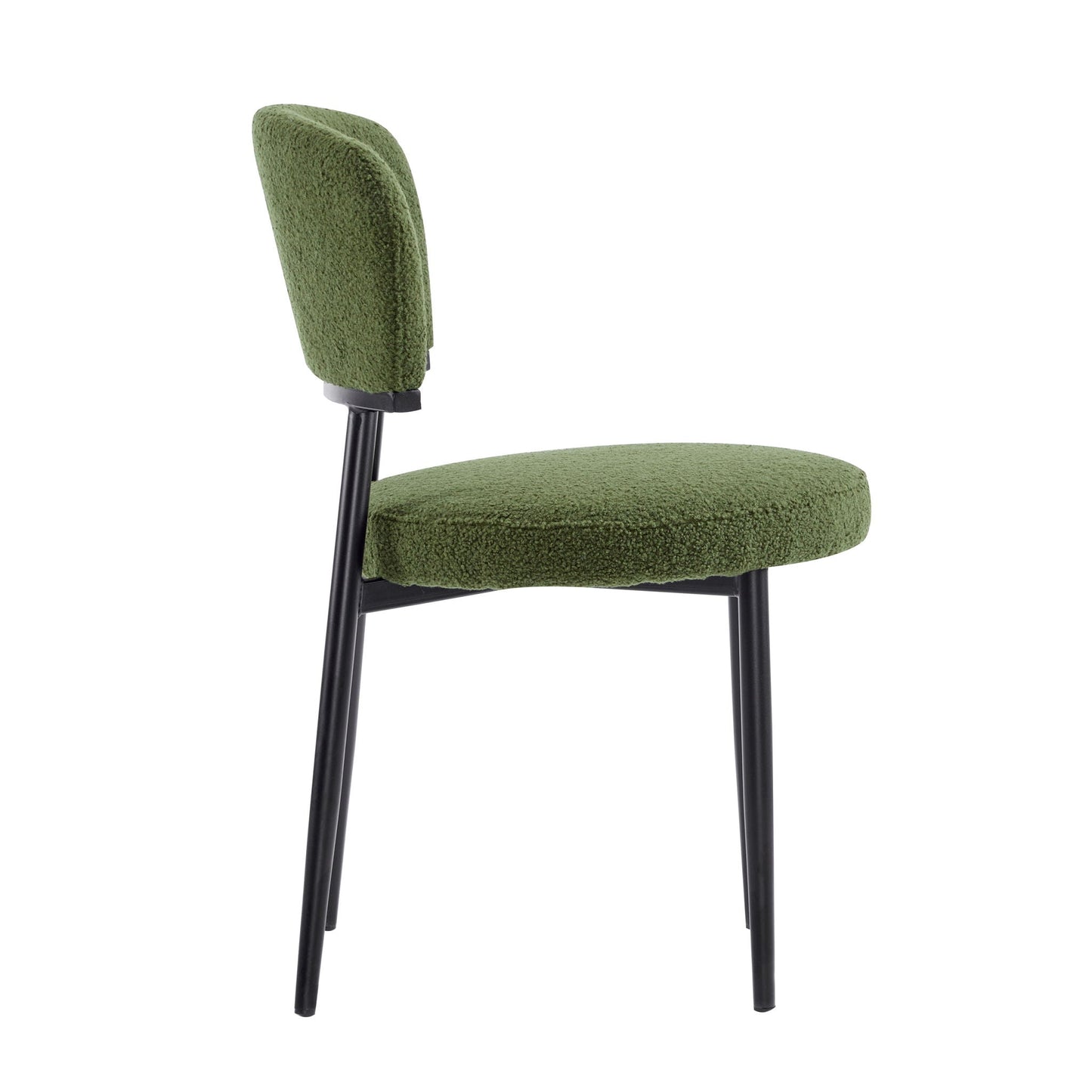 Upholstered Dining Chair Set of 2 - Green Fabric