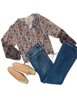 Dylan - Talia Printed Long Sleeve Blouse