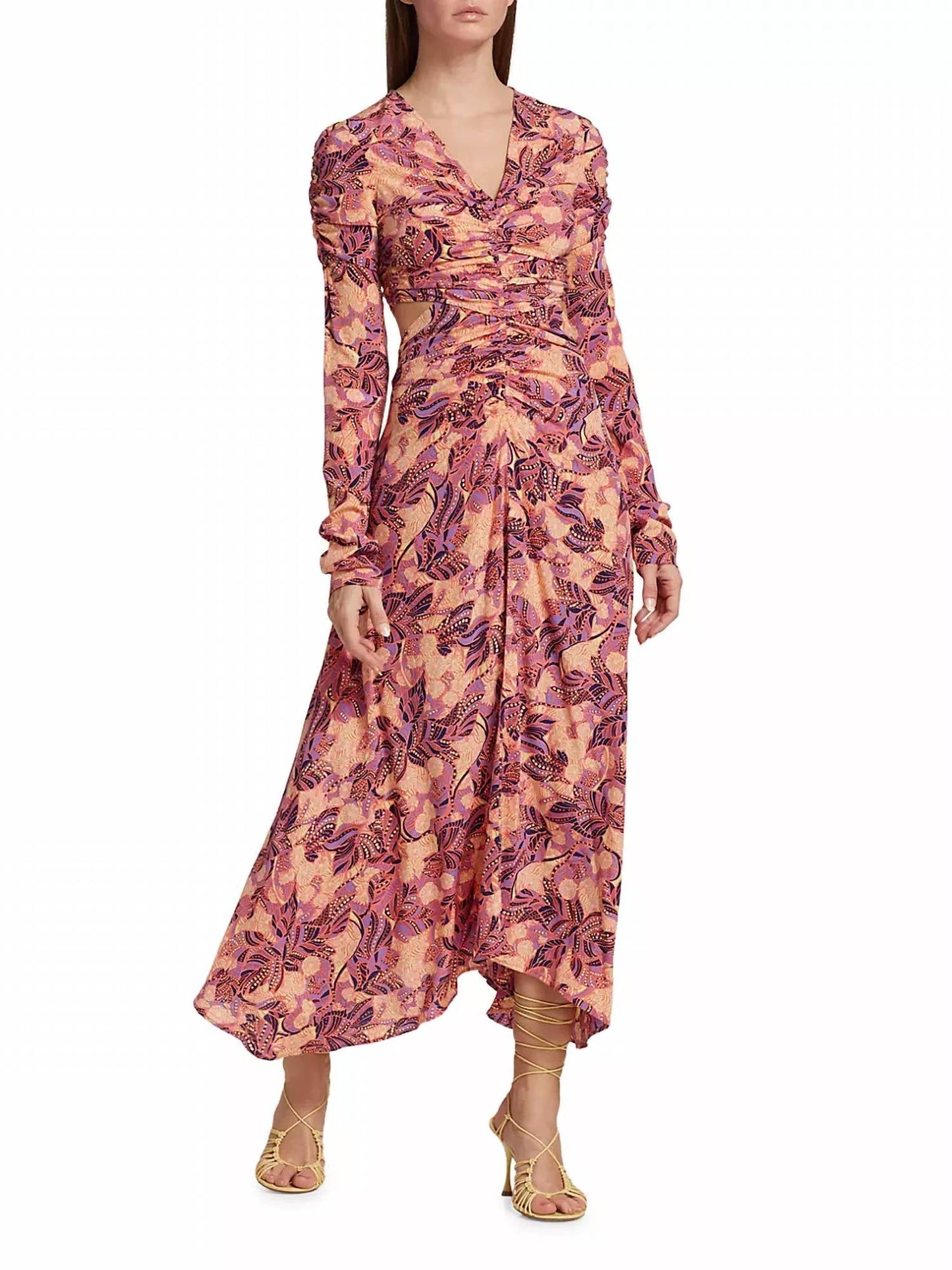 A.L.C. - Mona Cut Out Back Maxi Floral Dress
