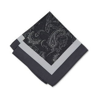 Alfani Men's Ferraton Paisley Pocket Square - Black