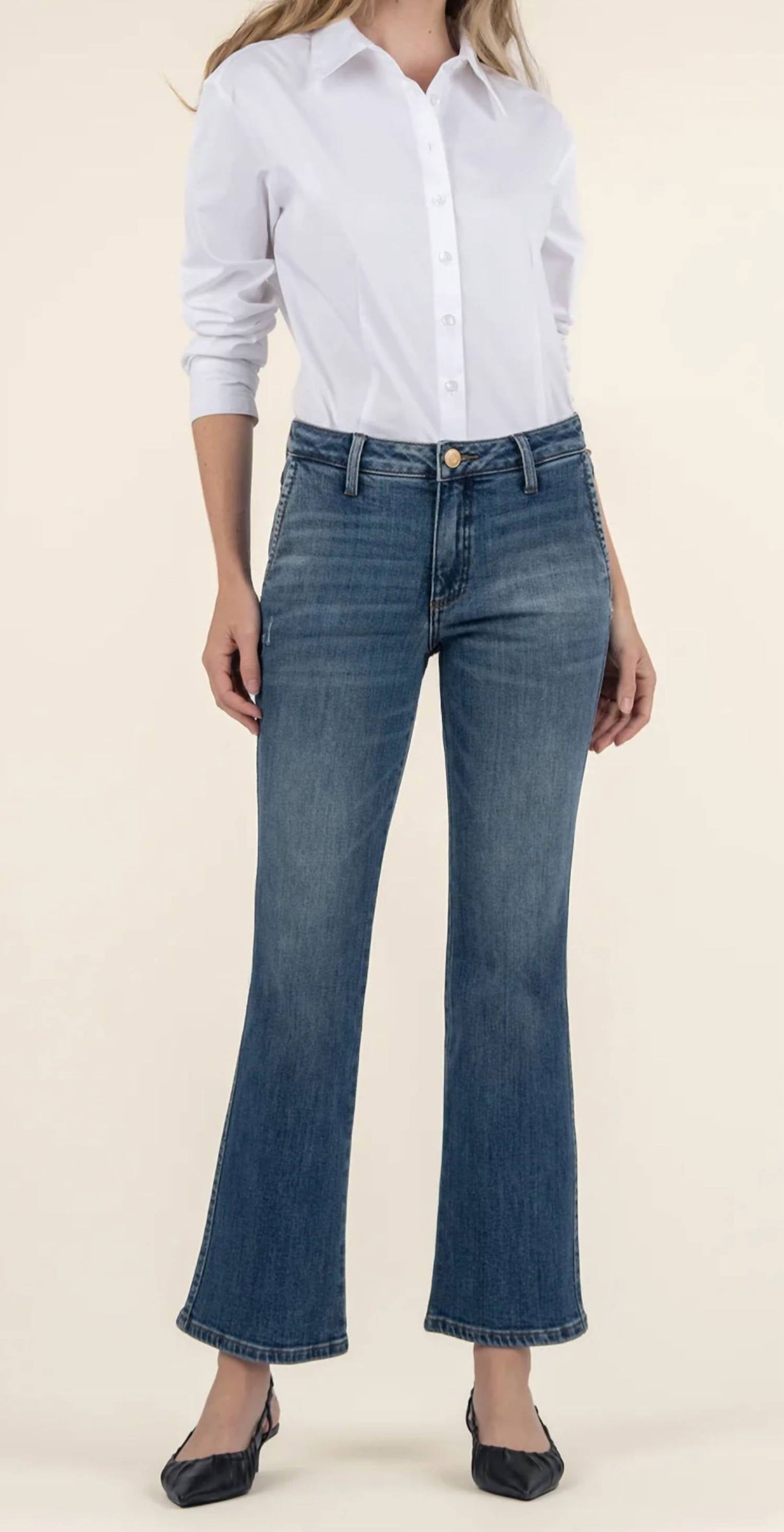 Kut From The Kloth - Kelsey Ankle Slash Pocket Flare Jeans