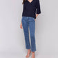 Charlie B - Lightweight Open Weave Pointelle Sweater