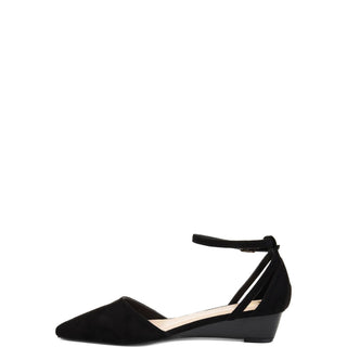 Brinley Co. - Women's Pointed Toe Ankle Strap Wedge Sandal