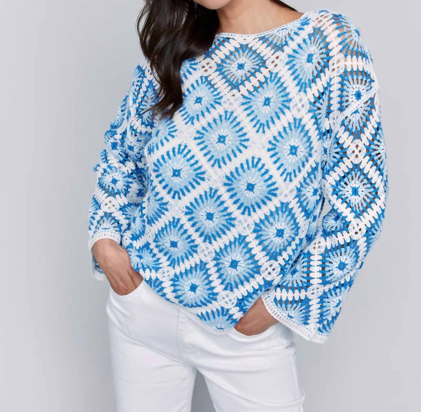 Charlie B - Cotton Blend Crochet Top