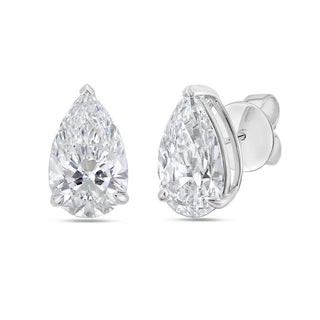 Diana M Jewels - Women's Pear Shape Lab Diamond Stud Earrings