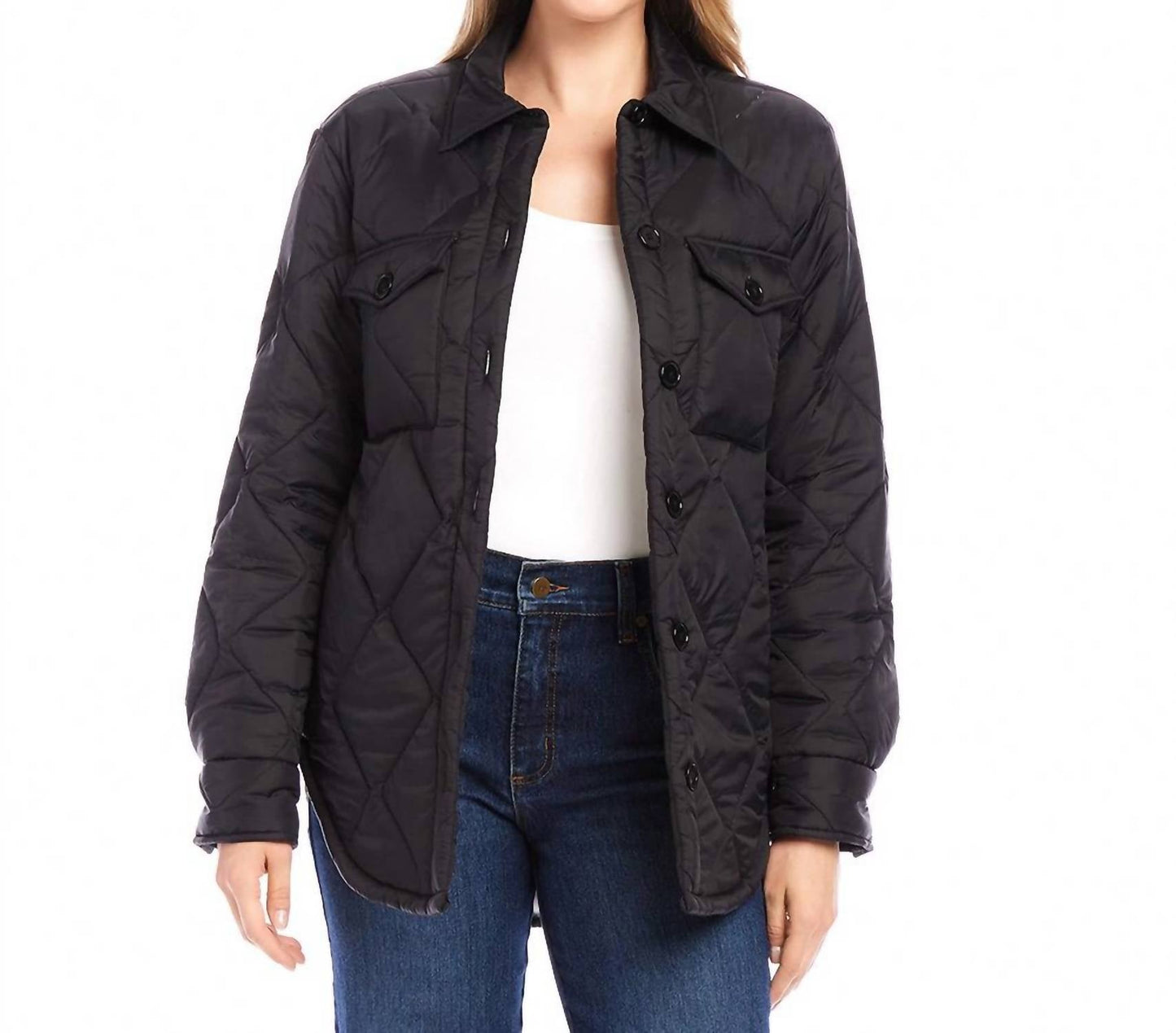 Karen Kane - Faux Fur Quilted Jacket