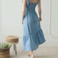 Blu Pepper - Smocked Tie Strap Maxi Dress