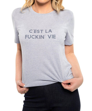 On This Day - "c'est La F*ckin Vie" Graphic Short Sleeve Knit Tee