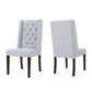 Sophisticated Tufted Dining Chair With High Back Design