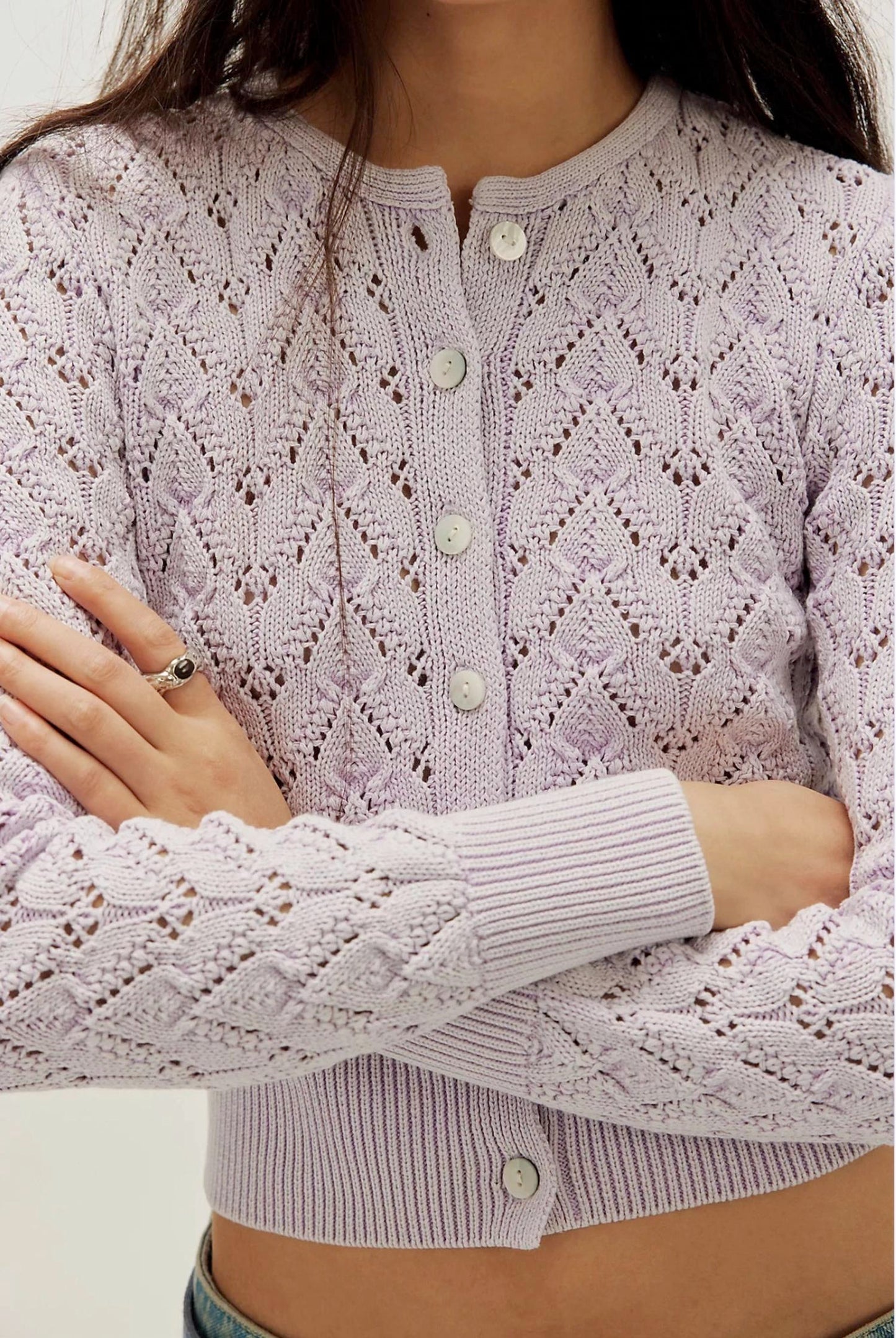Free People - Pretty in Pointelle Cardigan