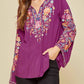 Andree By Unit - Tie Front Embroidered Blouse