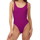 Malai - Textured Wave Brisa Raspberry Tag One Piece Swimsuit