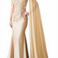 Amelia Couture - Embroided gown with cape
