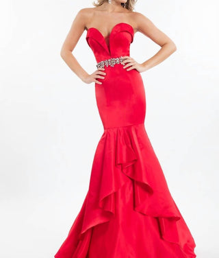 Rachel Allan - Strapless Matte Satin Mermaid Gown