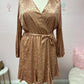 143 Story - PLUS SIZE TONAL LEOPARD SATIN WOVEN DRESS