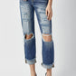 Risen - High Rise Boyfriend Destroyed Jeans