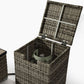 32' Propane Gas Fire Pit Table with Wicker Base and Propane Tank Cover