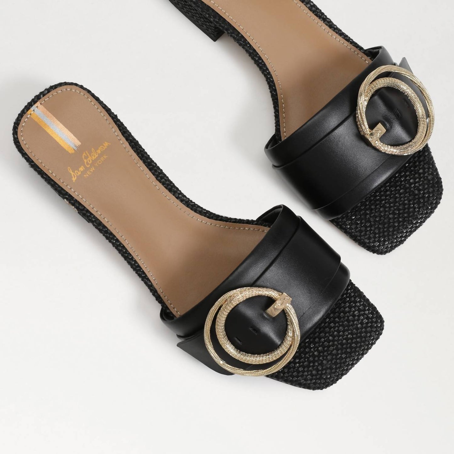 Sam Edelman - Women's Delfi Slip On Open Squared Toe Block Heel Fashion Slide Sandal