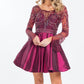 Rachel Allan - Beaded Mikado Short Prom Dress