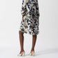 Joseph Ribkoff - Leaf Print Puff Sleeve Trapeze Dress
