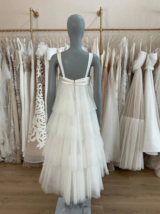 Amsale - Tiered Pleated Tulle Wedding Dress