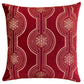 Red Velvet Snowflake Embroidered Pillow with Insert 20x20