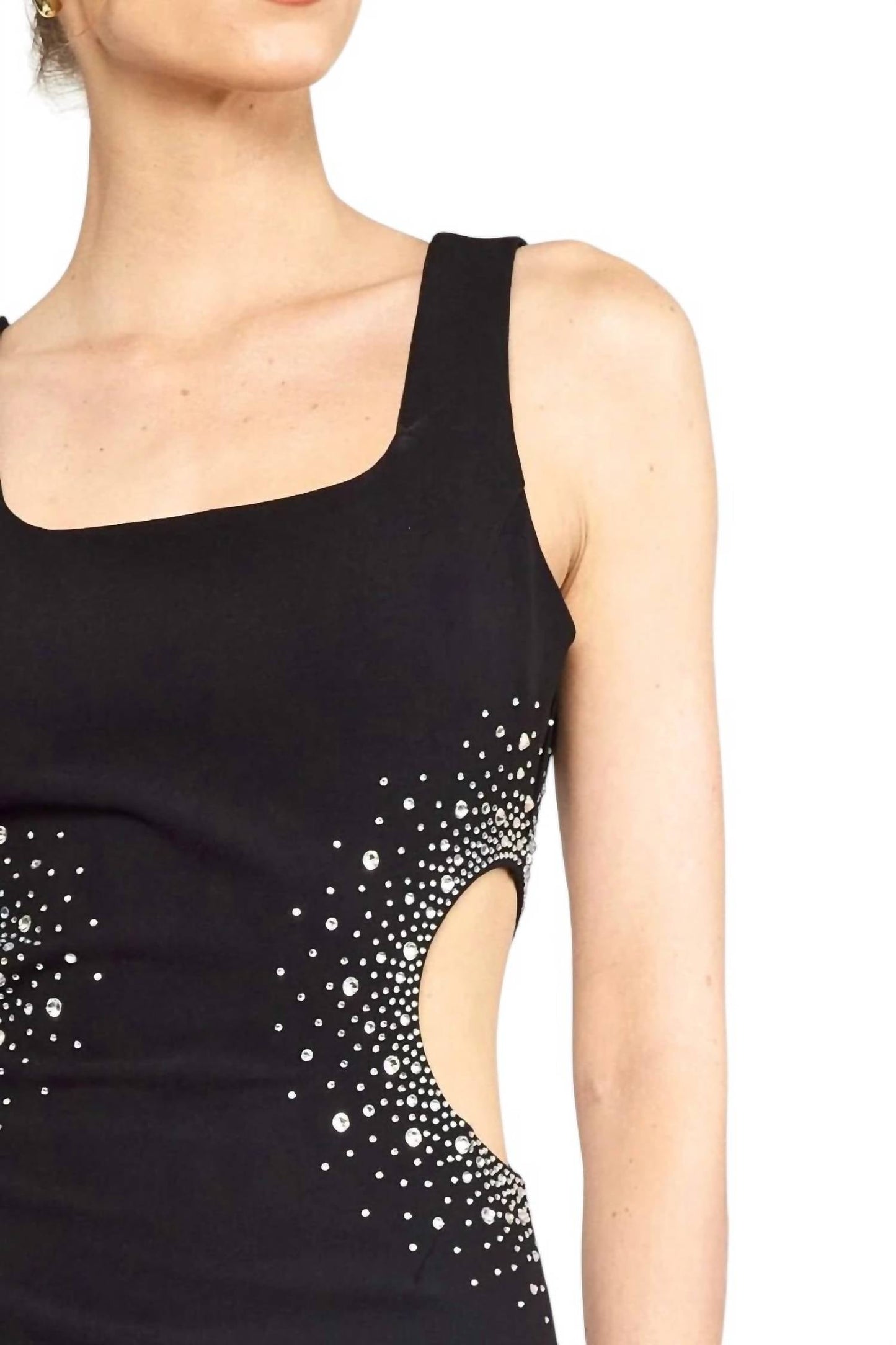 Entro - Karola Sides Cut-Outs Embellished Mini Dress