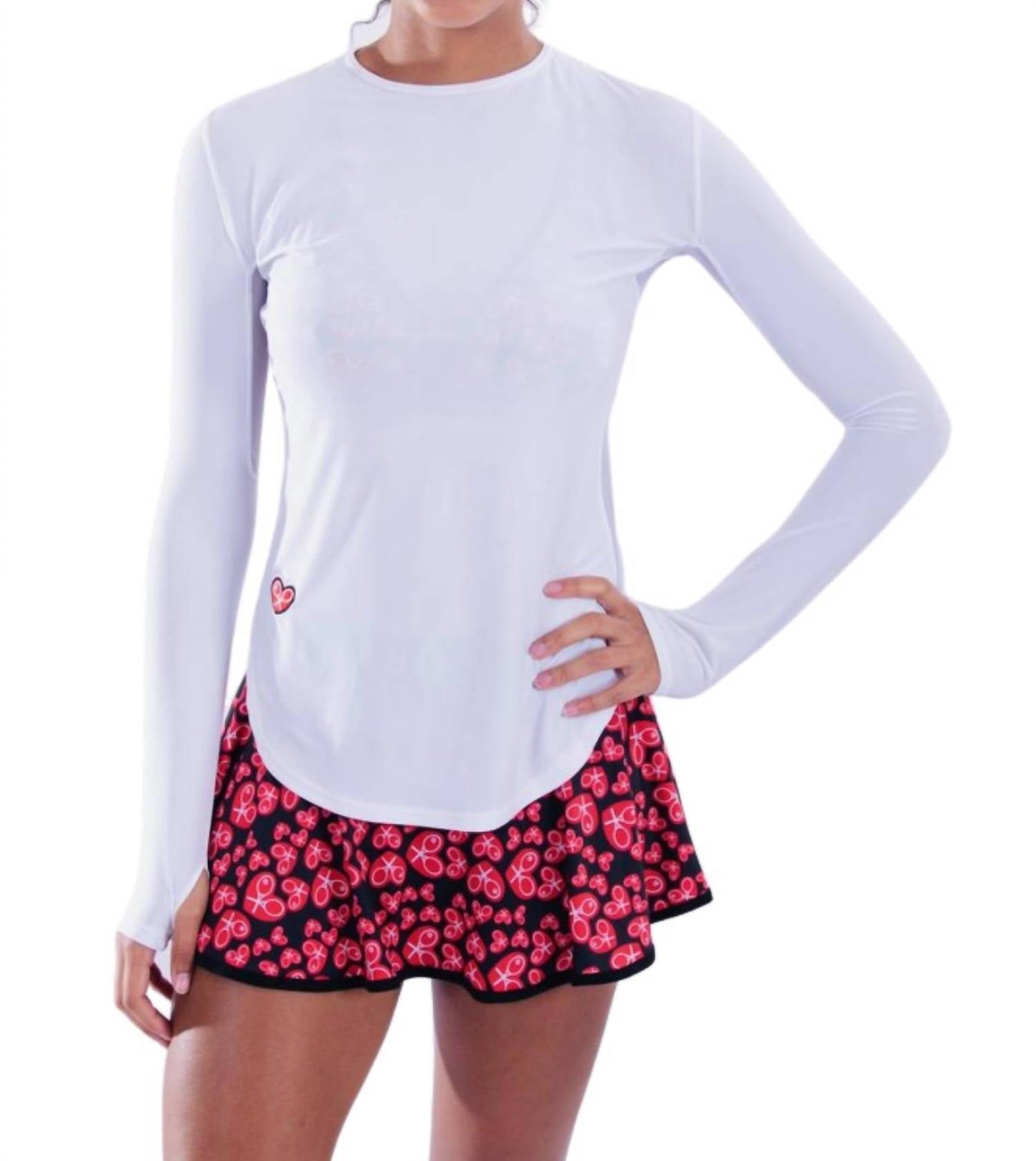 Love Love Tennis - Mesh Long Sleeve Crew Tee