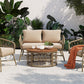 Bohemia-Inspired 4-Person Outdoor Seating Group With Removable Cushions