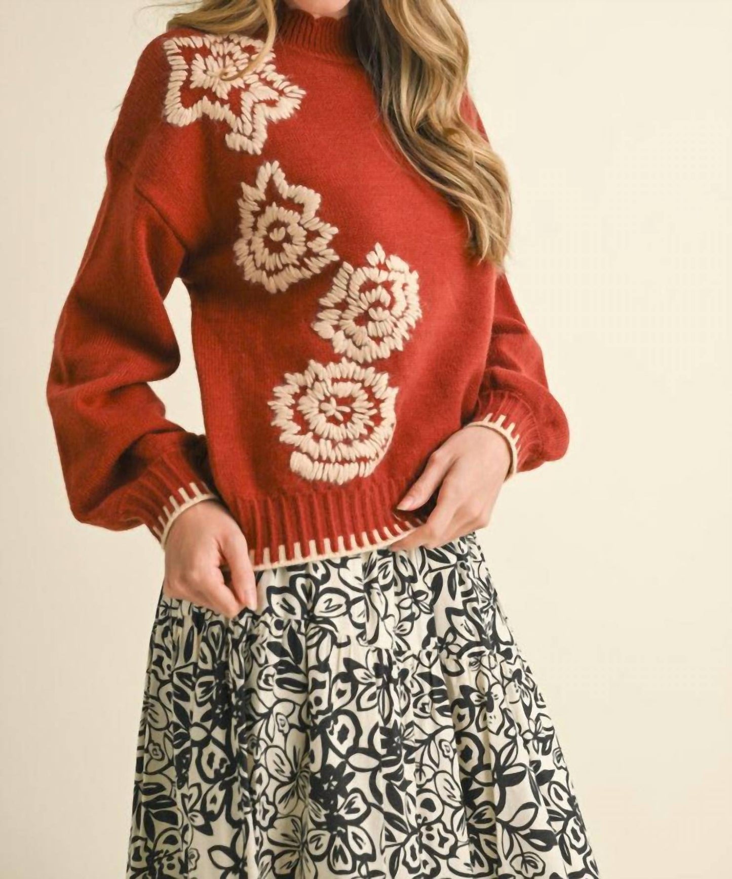 &Merci - Abigail Flower Detail Sweater