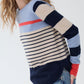 Autumn Cashmere - Striped Shirttail Crew Neck Sweater