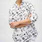 Joseph Ribkoff - Woven Conversational Print Fit And Flare Blouse