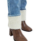 Judy Blue - High Waist Shearling Cuffed Straight Leg Jean